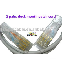 Cat5e Duck Mundstecker 2 Paar Patchkabel